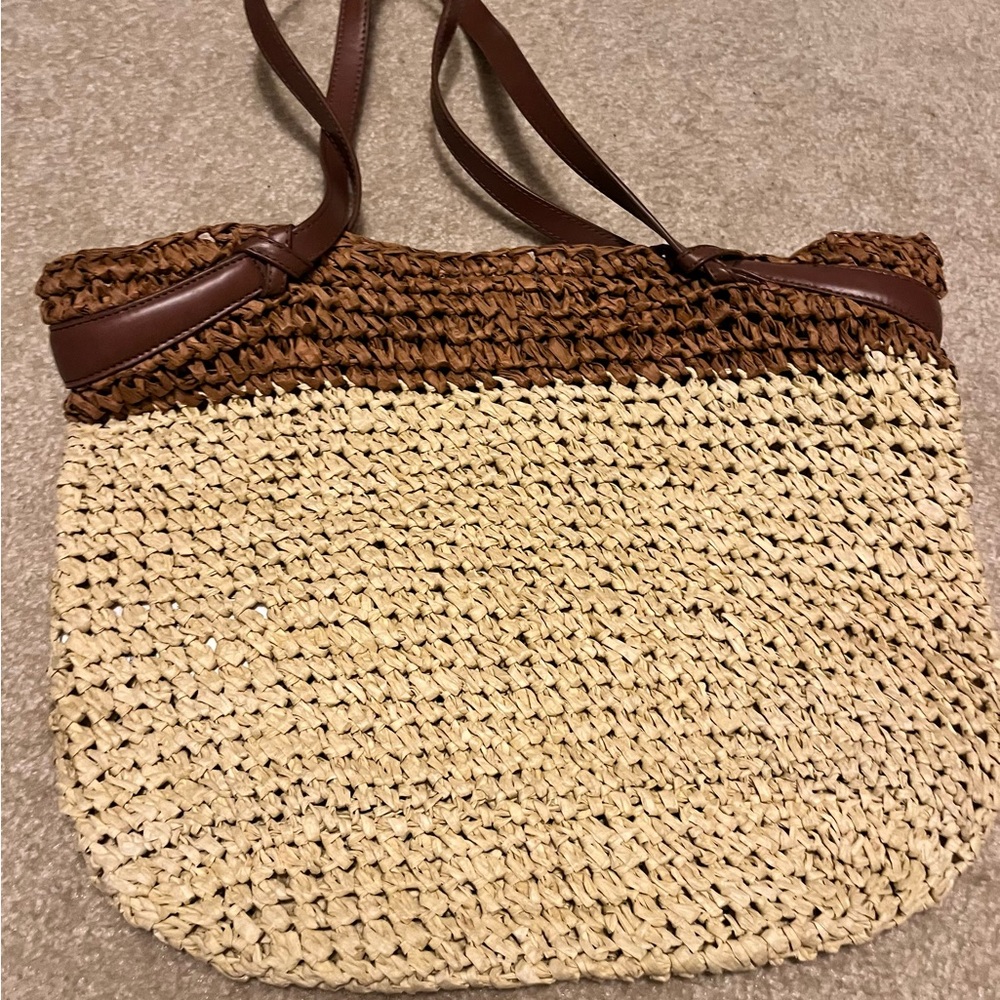 Never used JCrew straw bag